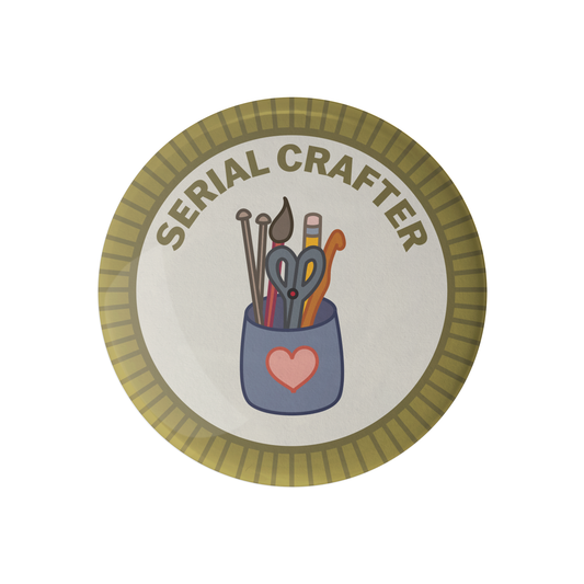 Serial Crafter Knitting Merit Badge - YarnCom